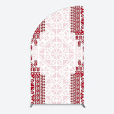 Lofaris Simple Slovakia Pattern Happy Birthday Half Moon Arch Backdrop